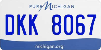 MI license plate DKK8067