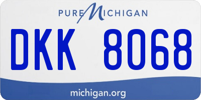 MI license plate DKK8068
