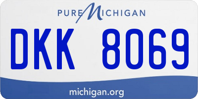 MI license plate DKK8069