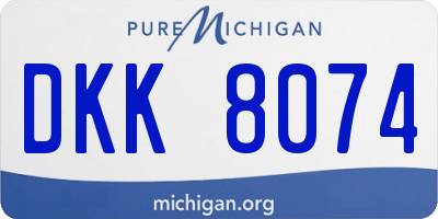 MI license plate DKK8074