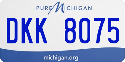 MI license plate DKK8075