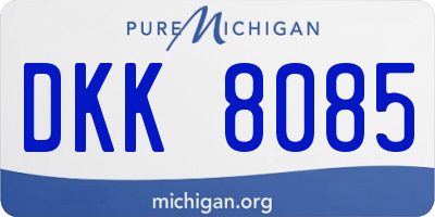 MI license plate DKK8085