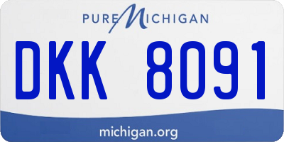 MI license plate DKK8091
