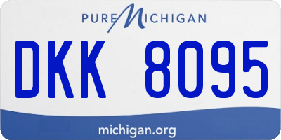 MI license plate DKK8095