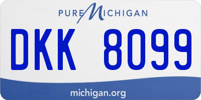 MI license plate DKK8099