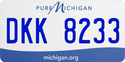 MI license plate DKK8233