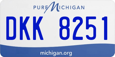 MI license plate DKK8251