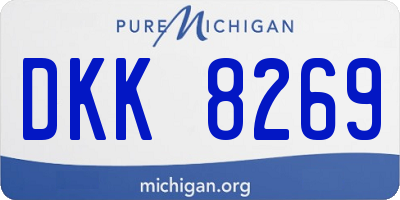 MI license plate DKK8269