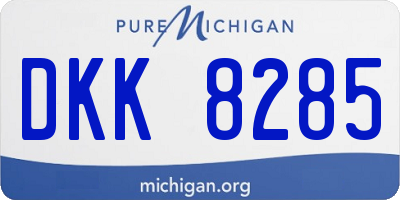 MI license plate DKK8285
