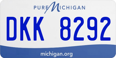 MI license plate DKK8292