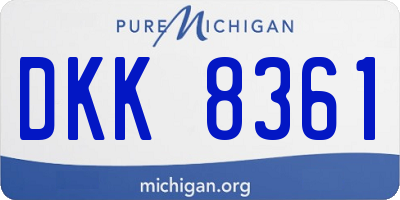 MI license plate DKK8361