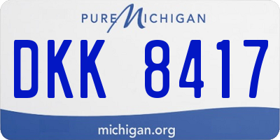 MI license plate DKK8417