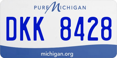 MI license plate DKK8428