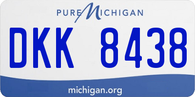 MI license plate DKK8438