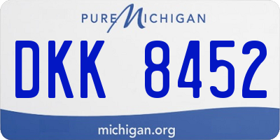 MI license plate DKK8452