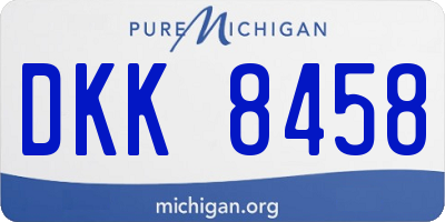 MI license plate DKK8458