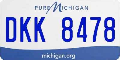 MI license plate DKK8478