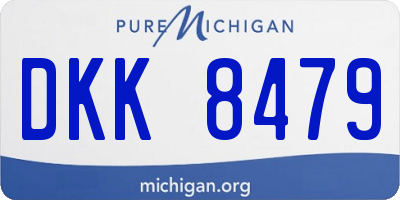 MI license plate DKK8479