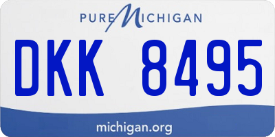 MI license plate DKK8495