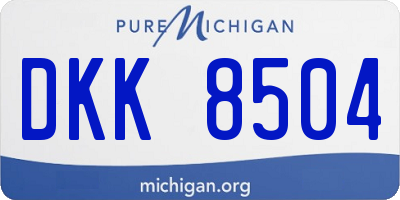 MI license plate DKK8504