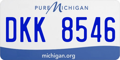 MI license plate DKK8546