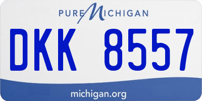 MI license plate DKK8557