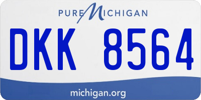 MI license plate DKK8564