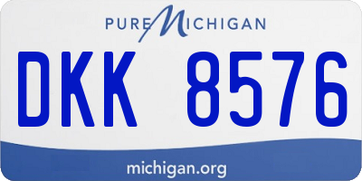 MI license plate DKK8576