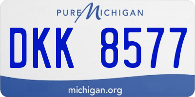 MI license plate DKK8577
