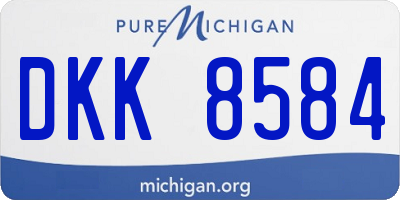 MI license plate DKK8584