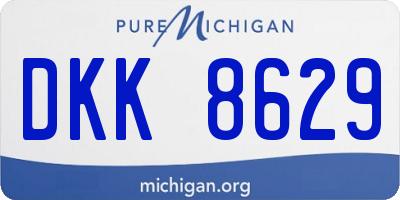 MI license plate DKK8629