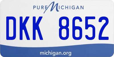MI license plate DKK8652