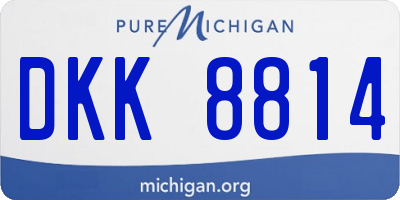 MI license plate DKK8814