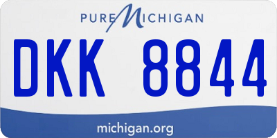 MI license plate DKK8844