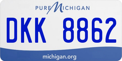 MI license plate DKK8862