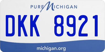 MI license plate DKK8921