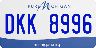 MI license plate DKK8996