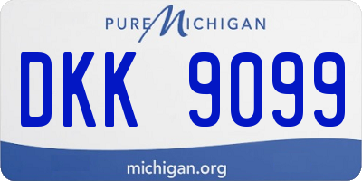 MI license plate DKK9099