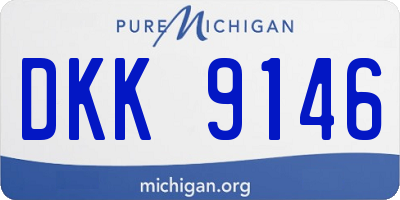 MI license plate DKK9146
