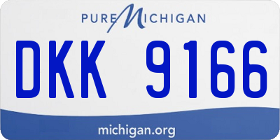 MI license plate DKK9166