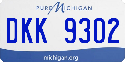 MI license plate DKK9302