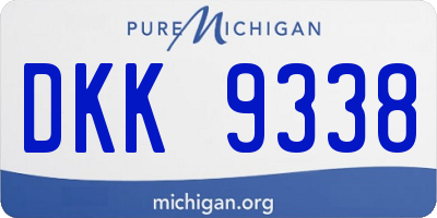 MI license plate DKK9338