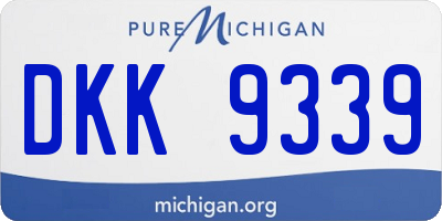 MI license plate DKK9339