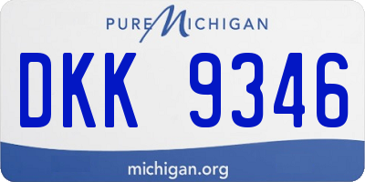 MI license plate DKK9346