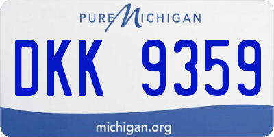 MI license plate DKK9359