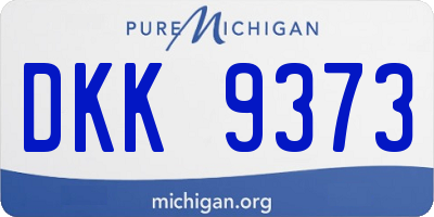 MI license plate DKK9373