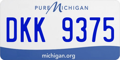 MI license plate DKK9375