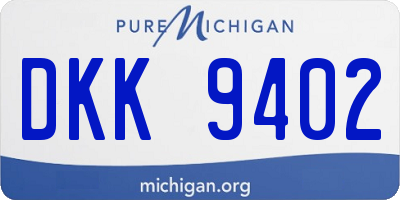 MI license plate DKK9402