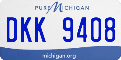 MI license plate DKK9408