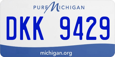 MI license plate DKK9429